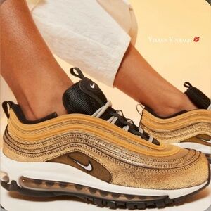 NIKE 'AIR MAX 97' SNEAKERS IN TWINE/WHITE-METALLIC GOLD